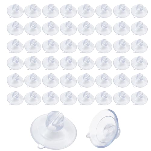 50Pcs Adhesive Suction Cups Fish Tank Wire Sucker Pad Wall Hanging Bulk Lights String Holder Rope Glass Suction Cup Clip
