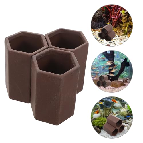 VICASKY Shrimp Cave Decor Aquarium Pottery Hideaway Tube for Spawning Shelter Fish Tank Accessories Breeding Habitat Ornament