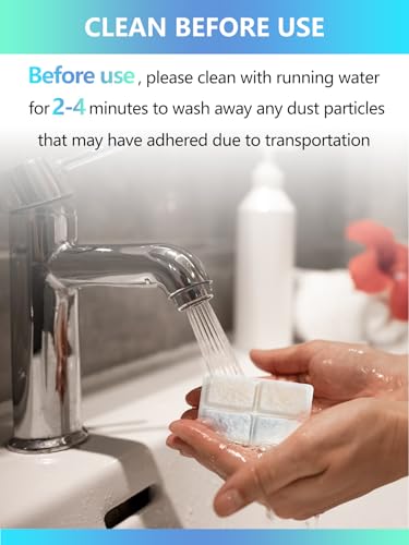 Cat Water Fountain Filters Replacement Compatible with 67oz/2L Pet Water Fountain with LED Light, Filters for Cat Dog Indoor with Pre-Filter Foam Sponges(6+6 Packs)