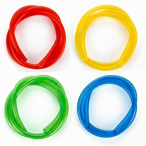 Nuanchu 4 Pcs Aquarium Tubing Kit for Dosing Pump, 40 Inch Fluid Transfer Hoses for Saltwater & Reef Tank, Aquarium Reservoir Container Accessory