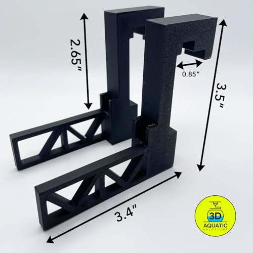 Inverted Betta Tank Holder Kit, 360-Degree Panoramic View for Betta Fish, Expands Swimming Space, Aquarium Inverted Holder, Made in Canada (Black, Large) - size: Large Kit