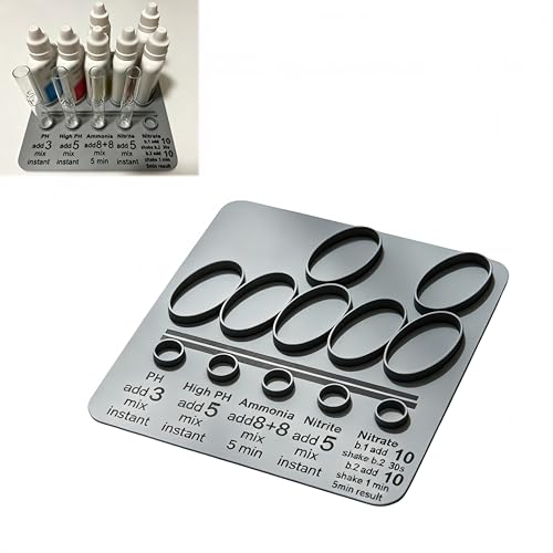 Holder Drying Rack Compatible with API Master Test Kit, Tube Stand and Solution Bottle Station for Aquarium Maintenance Setup