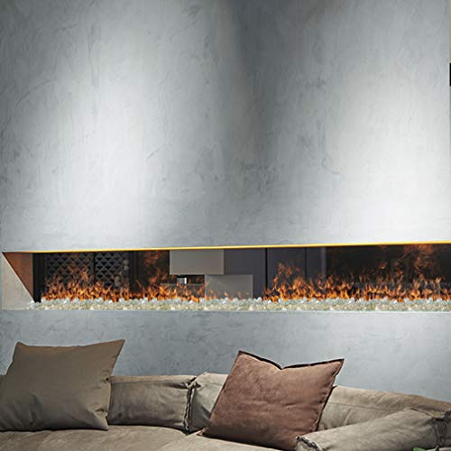 Stanbroil 10-Pound Fire Glass Diamonds - 1/2 inch Luster Fire Glass for Fireplace Fire Pit and Landscaping, Crystal Ice Luster - color: Crystal Ice Luster