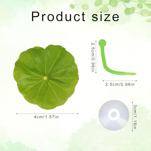 8pcs Betta Leaf Hammock Set, Soft Plastic Aquarium Decor Hideout with Suction Cups Fish Tank Resting Bed for Betta Fish Sleeping Hiding Playing Aquatic Plants Decor Accessories
