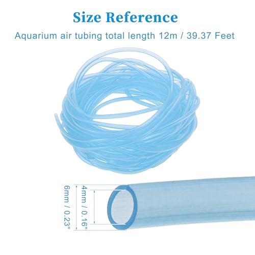 Aquarium Tubing, Aquarium Air Tubing, Standard Aquarium Hose, Aquarium Airline Tubing, Flexible Air Tubing, Tubing for Fish Tank Air Pump, 39.37 Feet, Blue - color: Blue, size: 39.37 Feet