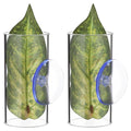 Veemoon 2 Pcs Acrylic Betta Fish Tube Tunnel with Suction Cups Transparent Betta Hideout and Resting Leaf Aquarium Decoration 3.14 X 1.57 Inch Fish Tank Accessory for Home and Office