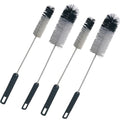 Bottle Brushes Thin Long Handle X 4, Utility Skinny Wire Cleaner Set Big Small, Bendable Flexible for Cleaning Narrow Neck Water, Beer, Wine, Baby Bottles, Pipes, Tubes, Hoses, and Flasks