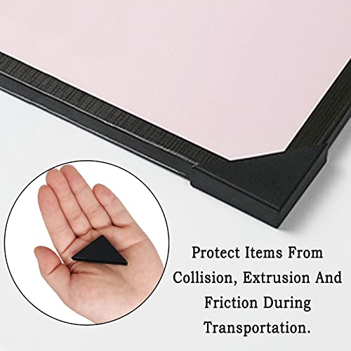 6mm(1/4inch) Black Triangle Shape Plastic Glass Corner Protector,Collision-Proof Right-Angle Plastic Corner Guard for Furniture,Wood Planks,Picture Frame, Painting, Shipping, Packing(40pcs) - size: 1.2x1.2x0.2