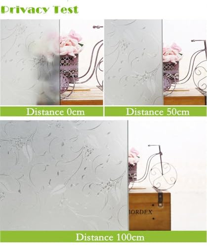 Niviy Static Cling Non-Adhesive Window Film Frosted Glass Film Bathroom Door Glass Decoration Window Film Privacy Covering (17.7"x 47.2") - color: Pure, size: 17.7" x 47.2"