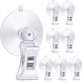 Jetec 8 Pieces Fish Seaweed Clip Plant Suction Cup with Clip Feed Holder for Aquarium Fish Tank Accessories