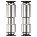M METERXITY 3/8" OD Check Valve, Nickel Plated Brass Push to Connect Fitting One Way Check Valve for Tire Pump/Aquarium Air Pump/Gas Pipeline, Quick Release Fitting [Silver Black] - color: Silver Black, size: 3/8" OD