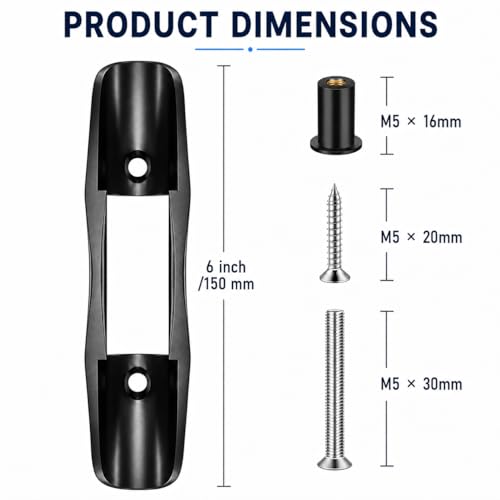 SUP Paddle Holder Clips with Screws, Fishing Net Clip & Kayak Paddle Clip Deck Mounted Universal - 2 Pack
