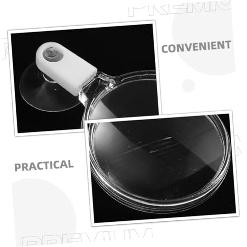 FRCOLOR 4pcs Acrylic Glass with Cup for Fish Tank User-Friendly Lens for Viewing Betta Fish -Landscapes Ants Spiders Easy Installation Excellent Magnification
