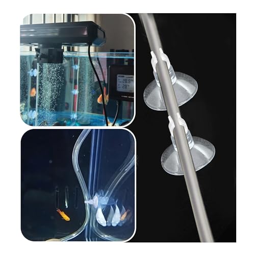 40PCS 5mm Aquarium Suction Cup Clips, Clear Airline Tube Holders for Fish Tank Air Hose, Clamps for Aeration Tubing Setup and Organization - size: 5mm