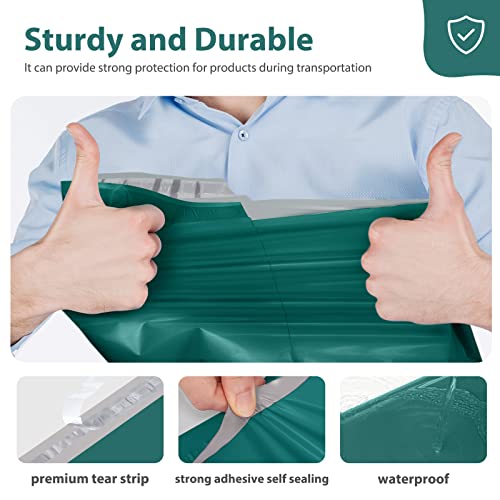Fuxury 300 Pcs Large Poly Mailers 24x24 Inch, Bulk Shipping Bags for Clothing, Strong Adhesive Shipping Envelopes for Small Business Suppliers,Waterproof Mailers Poly Bags Mailing Envelopes, Green - color: Forest Green, size: 24x24" 300pcs