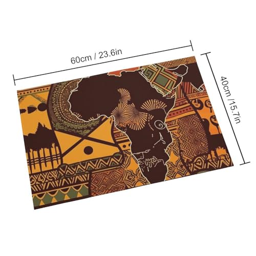 Outdoor Door Mat 15.7" X 23.6" Non-Slip Doormat African Map Ethnic Pattern Front Door Mats Quick Dry Welcome Mats for Outdoor Indoor Entrance Mat Home Decor Floor Mats for Patio - color: African Map Ethnic Pattern
