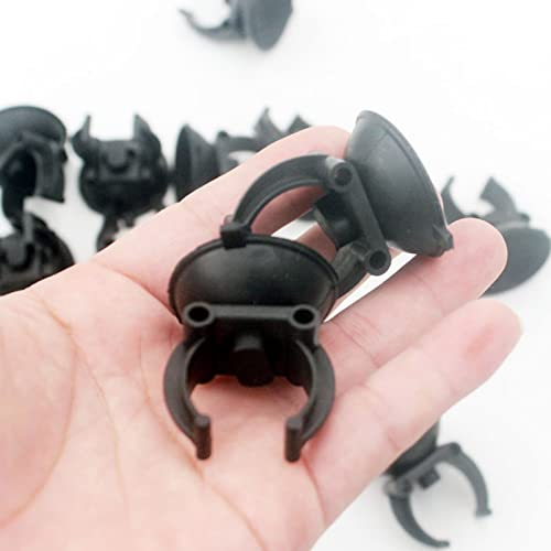 Aquarium Heater Holder Suction Cup Clip Black for Fish for Tube Hose Plant Decoration Sucker Dia 1.34" Clip Dia 0.9 Aquarium Heater Holder Suction Cups