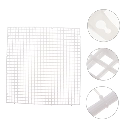 1set Aquarium Isolation Panel Fish Tank Divider Grid Clips and Cable Ties for Fish Separation and Breeding