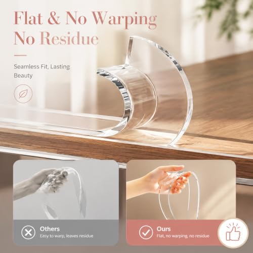 ZOMPAGO Clear Soft Corner Protectors for Baby Safety Furniture Strip 2in(W) x6.56FT(L), Sharp Edge Table Corner Bumpers, Wall Corner Guards, Baby Proof Corner Protectors for Cabinet & Window Edge - size: 2in x 6.56FT