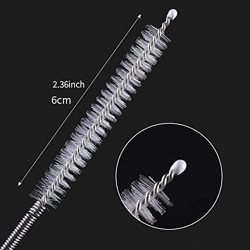 Extra Long Pipe Tube Cleaner Fridge Drain Pipe Dredging Tool Flexible Drain Brush Skinny Tube Spiral Cleaning Brush Drinking Straw Cleaner Brush Nylon Spring Aquarium Filter Brush 155CM (1)