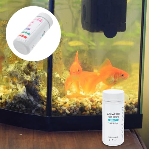 DECHOUS 6-in-1 Aquarium Water Test Strips for Fish Tanks and Pools, 100 Strips Per Box, Accurate Ph Hardness Chlorine Alkalinity Testing for Spa and Swimming Pool Water Maintenance