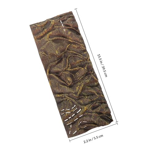 Cabilock Reptile Tank Background Board Turtle Habitat Decorative 3D Aquarium Decorative Waterproof Corrosion-Resistant Bark Texture Panel for Terrarium Fish Tank