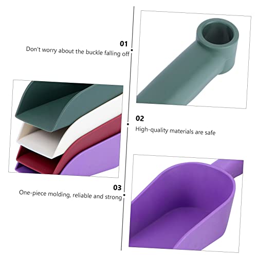 SUPVOX 4pcs Plastic Soil Scoop Lightweight Gardening Shovel for Use for Potting Soil Fertilizer Cat Litter and Bird Feeders Wine