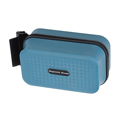 Magnetic Fish Tank Brush, Floating Magnetic Aquarium Glass Cleaner with Detachable Scraper for Removal, Strong Magnet for 4 - 10mm Glass, Ideal for 60 - 120cm Tanks (Magnetic brush + ordinary
