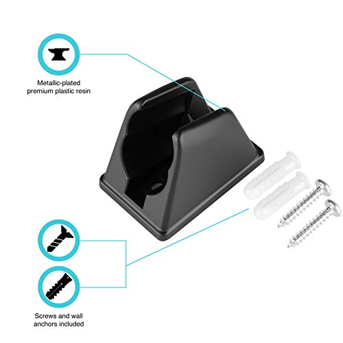 Dura Faucet DF-SA156-MB RV Handheld Shower Wand Bracket Holder, Mounting Screws Included (Matte Black) - color: Matte Black