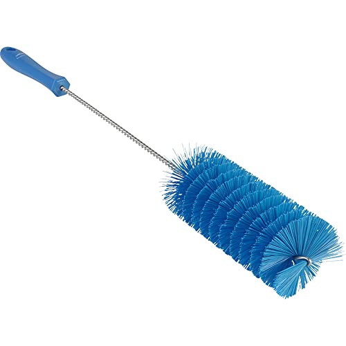 Vikan 2 5/8 in W Tube and Valve Brush, Medium, 13 1/2 in L Handle, 5 51/64 in L Brush, Blue 53703-1 Each - color: Blue