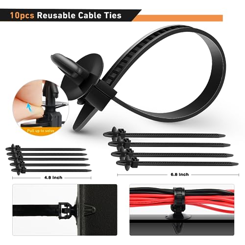 GOOACC 900Pcs Plastic Rivets and Auto Body Fasteners Assortment -24 Most Popular Sizes Nylon Bumper Clips with 10 Cable Ties for GM, Ford, Chrysler, Toyota, Honda, Nissan, Mazda, Chevy, Jeep, etc. - color: 855Pcs Clips + 45 Remover