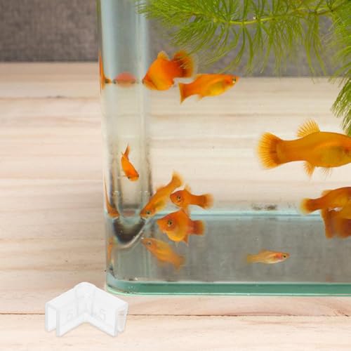 Toddmomy 10pcs 90-Degree L-Shaped Silicone Fish Tank Corner Protectors, 5mm Aquarium Edge Guards, Bumpers for Furniture and Safety, Replacement Corner Guards for Home Use