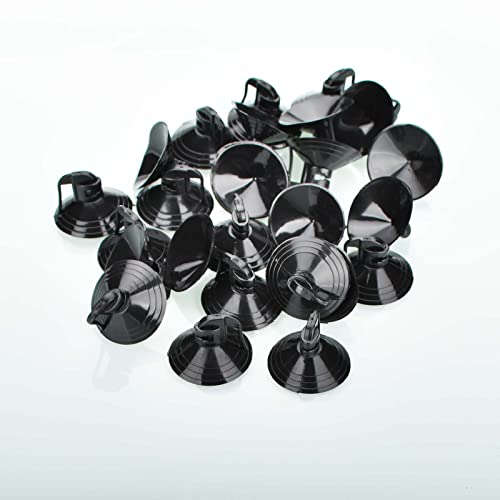 Sunshade Suction Cups 24Pcs Car Shade Windshield Suction Cups PVC Sucker for Car Shades Windows, Windshield, Kitchen, Bathroom (Black) - color: Black