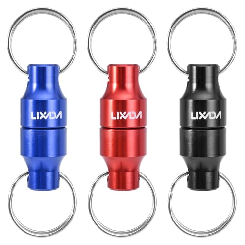 LIXADA magnetic keychain 3PCS black red blue magnetic keychain Magnetic Net Release Holder