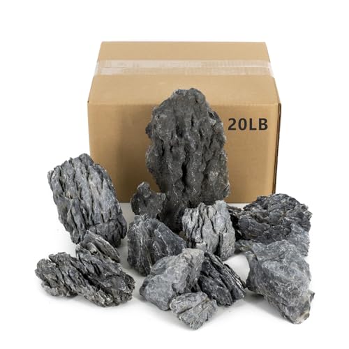 Seiryu Stone Natural Stone Rocks Fish Tank Decor Rocks for Aquariums Landscaping Model Tank Decoration Aquarium Miniature -20lb (2-8 inch) - size: 20Lb (2-8 inch)