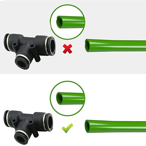 3/8 Push To Connect Fittings Tee Air Line Fittings Quick Connect Air Hose Pneumatic Fittings (pack Of 10) - color: Black-Tee, size: 3/8" OD 10 PCS