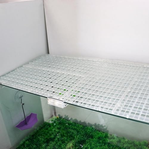 8 Pack Transparent Acrylic Tank Lid with Clips, Aquarium Lid Hood, Fish Tank Top Cover, Breeder Tank Lid, Acrylic Grid Panel Fish Tank Lid, Aquarium Cover Lid - color: Transparent, size: 8 Pacs
