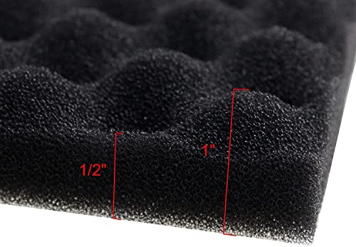 Wave Point Aquarium Bio Sponge Foam Filter Media Pad Cut-to-fit for Fish Tank Sump Pond 17" x 11" x 1/2" to 1" (1 Set (3 PCS))