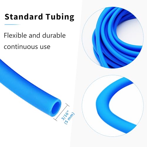 Premium 50FT 3/16inch Blue Air Hose for Aquarium with Connector,Check Valve, Control Valve Accessories (Blue, 50 ft.) - color: Blue, size: 50 ft.