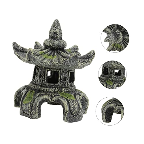 FOMIYES 1pc Gazebo Shrimp House Zen Garden Accessory Desktop Decor Aquarium Breeding Cave Shrimp Hide Cave Meditation Decoration Betta Fish Tank Terrarium Plant Decor Resin Japan Miniature