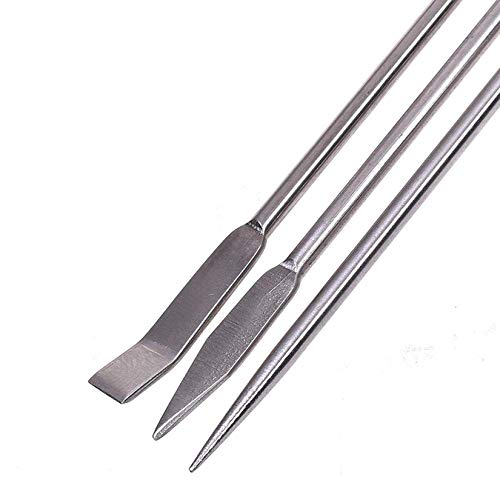 15PCS Stainless Steel Micro Scoop Set, 22cm Lab Sampling Spoon