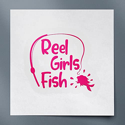 2 Pcs - Angdest Club Decal Stickers of Girls Fish (Pink) Premium Waterproof Vinyl Decal Stickers for Laptop Phone Accessory Helmet Car Window Mug Tuber Cup Door Wall Decoration Andskusd44382Pi070722 - color: Pink, size: 5.5'' x 4.8''
