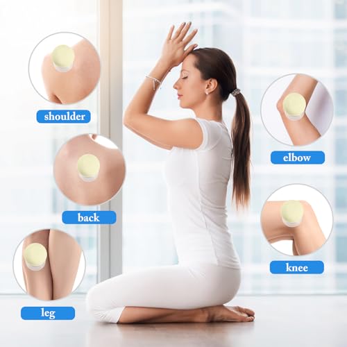 BBTO 4 Pcs Glass Facial Cupping Set Silicone Vacuum Suction Massage Cups Skin Tightening Therapy for Face Body Eyes Back Shoulder Pain(Yellow) - color: Yellow