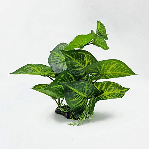 CNZ® Aquarium Fish Tank Green Lifelike Underwater Plastic Plant Aquatic Water Grass Decor (Small, 9-inch) - size: Small, 9-inch