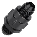 EVIL ENERGY 10AN Male Non Return One Way Inline Check Valve Fitting Aluminum Black - size: 10AN(7/8-14 UNF)