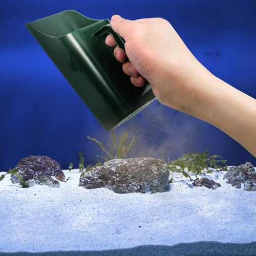 ABOOFAN Aquarium Sand Shovel and Fish Tank Cleaning Tool, Multifunctional Plastic Gravel Scoop with Water-Permeable Barrel for Aquatic Plants and Substrate Maintenance in Home Aquariums