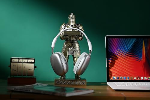 King's Guard Headphone Stand Watch Display Stand Jewelry Bracelet Necklace Holder Trays Towers Warrior Knight Mobile Phone Stand for Office & Home 12.20 Inch (Bronze) - color: Bronze