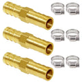 Joywayus Brass Hose Barb 1/2" ID Hose Fitting,Hex Union Fitting Intersection/Split Brass Water/Fuel/Air - size: 0.5 Inch, style: 1PCS
