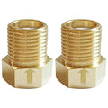 Joywayus Brass Check Valve 1/2" Female to 1/2" Male Thread One Way Non Return Backflow Preventer Check Valves (Pack of 2) - size: Female to Male