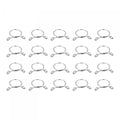 uxcell Fuel Line Hose Clips, 20pcs 20mm ID Fit 21.5-22mm OD Hose 304 Stainless Steel Water Pipe Air Tubing Spring Hose Clamps for Motorcycle Scooter - size: 20mm